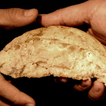 bread in hands