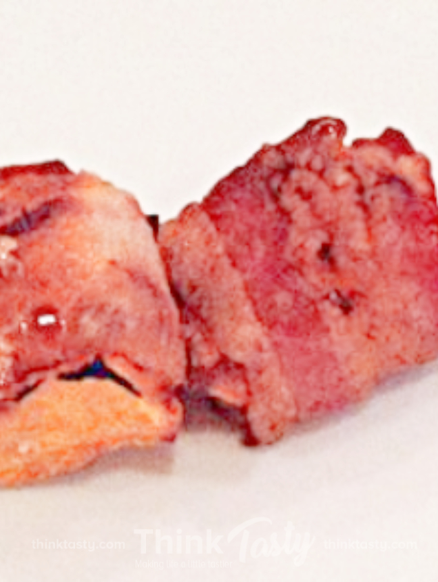 cubes of butternut squash wrapped in bacon