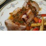 Pork Loin Filled with Apricot-Cranberry Stuffing