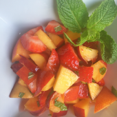 Nectarine & Strawberry Salad with Mint