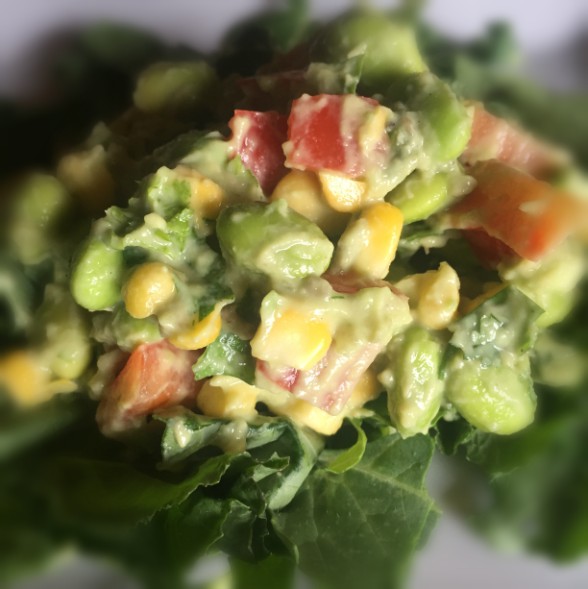 Edamame Avocado Salad Think Tasty