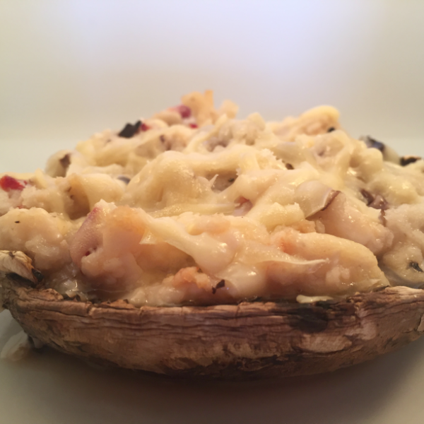 Portobellos with Wine Poached Lobster Think Tasty