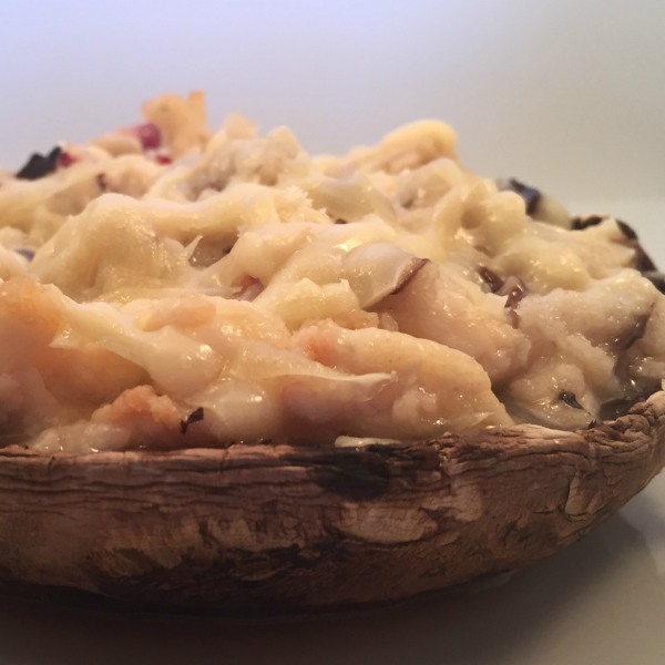 Portobellos with Wine Poached Lobster Think Tasty