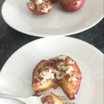 Caramelized Peaches with Bacon & Blue Cheese