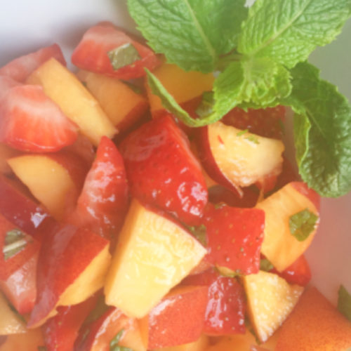 salad of strawberries and nectarines