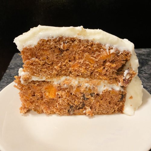 carrot cake with cream cheese frosting