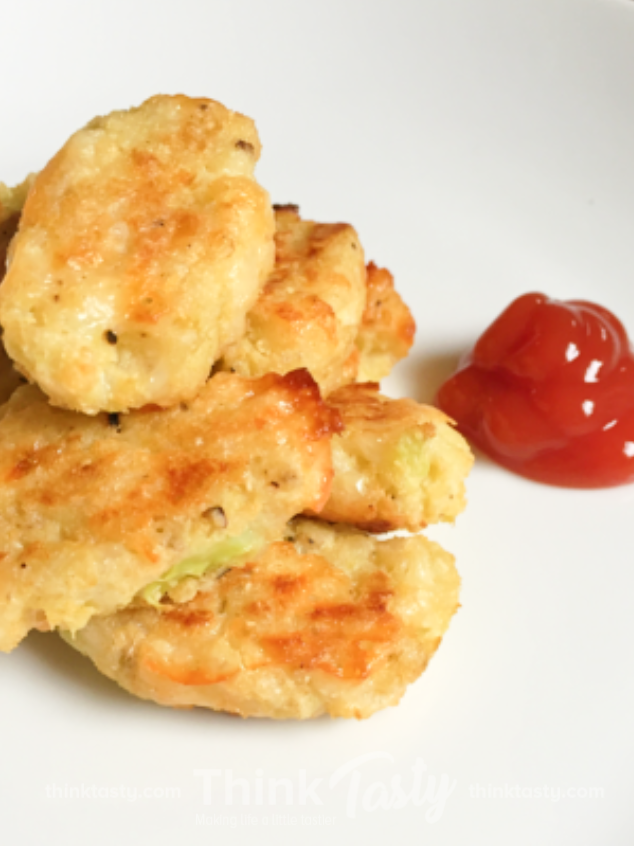 Baked Cauliflower Tots Think Tasty